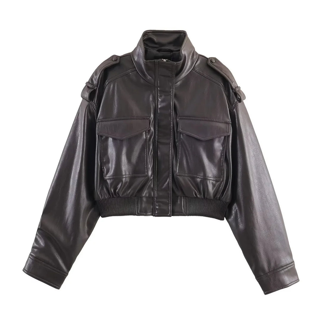 Cropped Bomber Jacket for Women