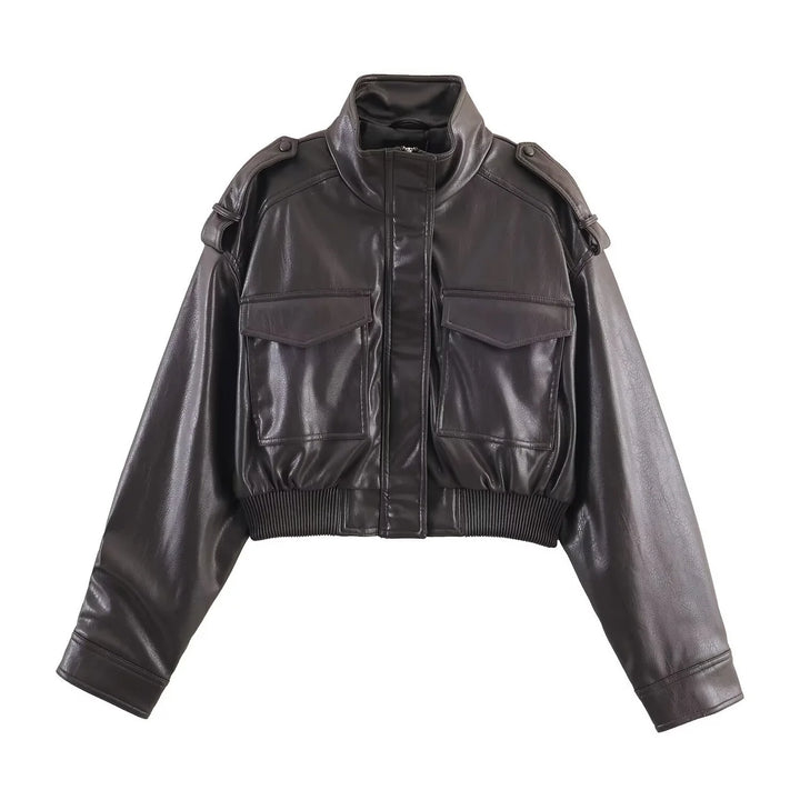 Cropped Bomber Jacket for Women