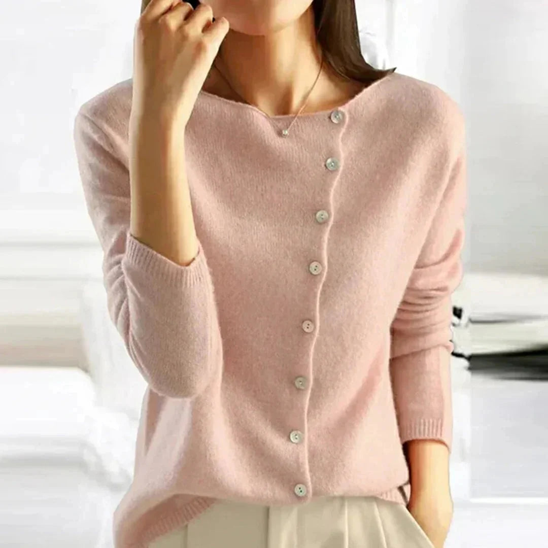 Button-Front Sweater for Women