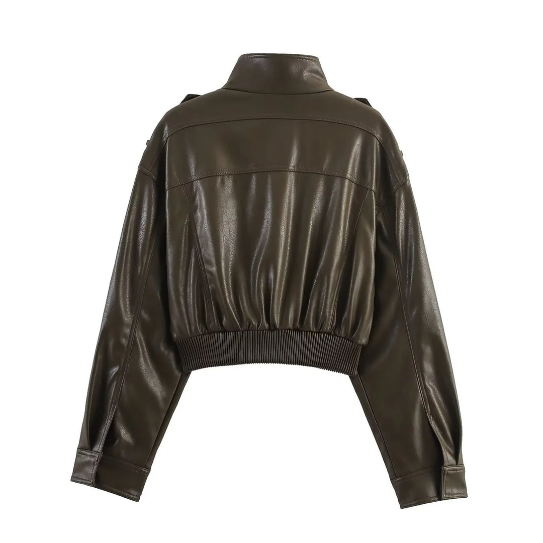 Cropped Bomber Jacket for Women