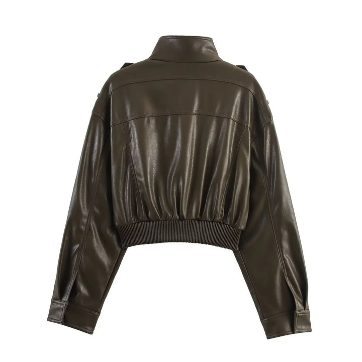 Cropped Bomber Jacket for Women