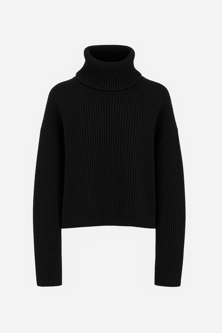 Women's Winter Turtleneck Sweater – Knit Pullover for Cold Weather