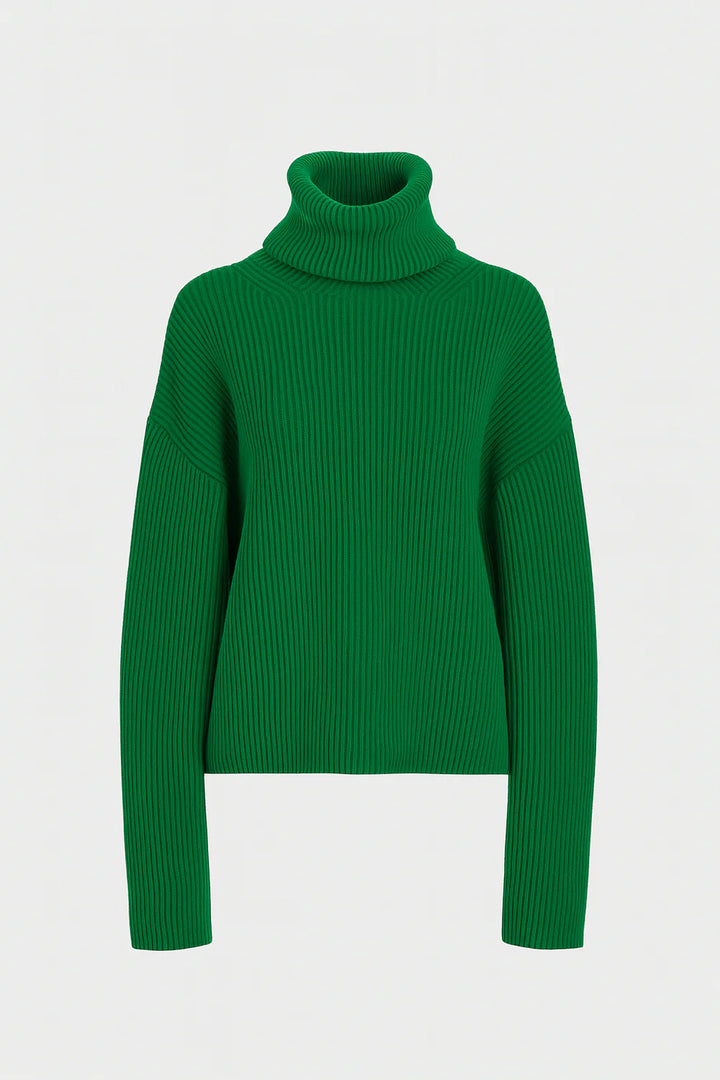 Women's Winter Turtleneck Sweater – Knit Pullover for Cold Weather