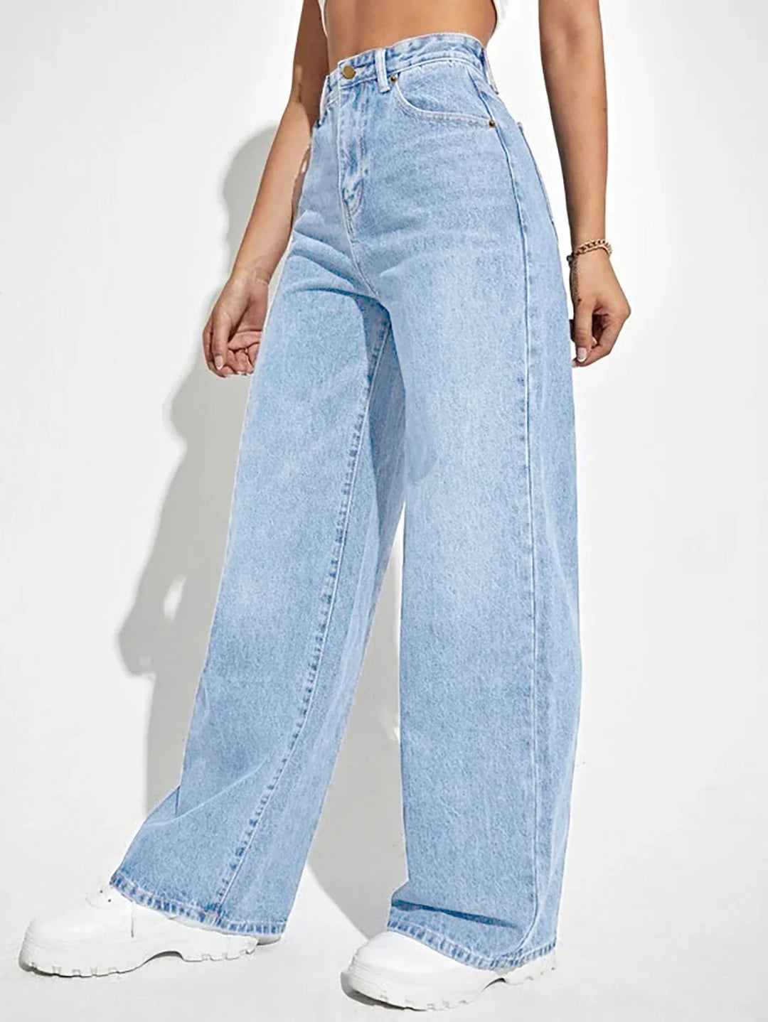 Women's Loose Denim Wide-Leg Pants