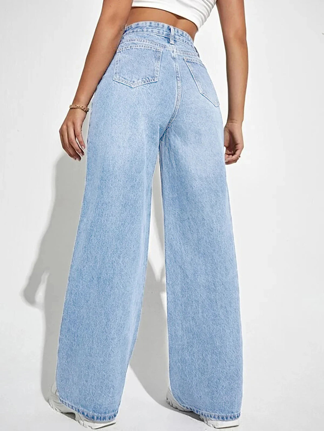 Women's Loose Denim Wide-Leg Pants