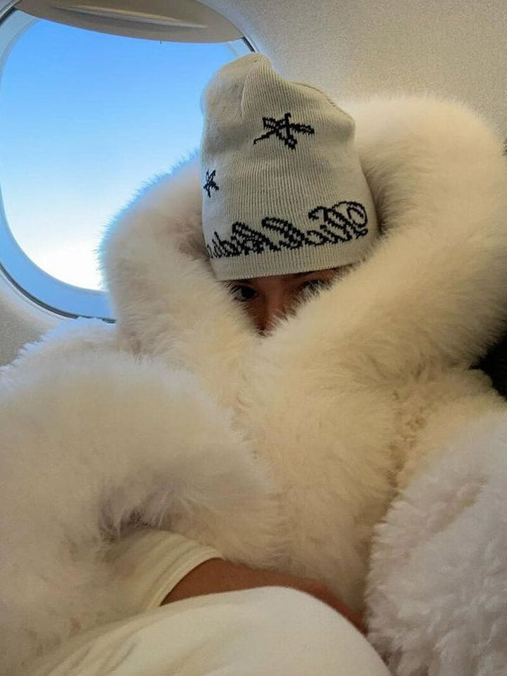 Oversized Faux Fur Jacket with Extra-Large Hood