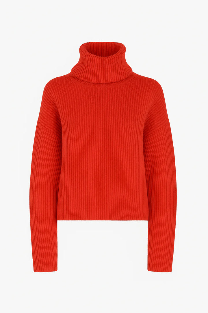 Women's Winter Turtleneck Sweater – Knit Pullover for Cold Weather