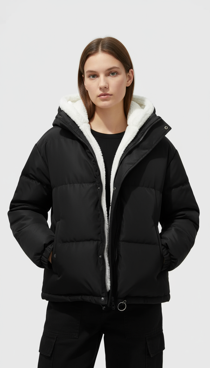 Winter Puffer Hooded Jacket with Inner Lining