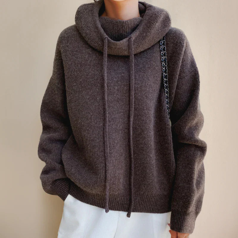 Knit Hooded Sweater for Women