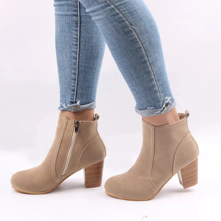 Casual Block Heel Ankle Boots for Women